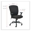 Alera Big and Tall Chair, Fabric, 20-1/2" to 24" Height, T-Bar Arms, Black MT4510